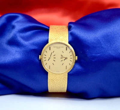 $7500 • Buy Men's Vacheron Constantin Vintage Watch 18K Yellow Gold; 2 Sub-Dials