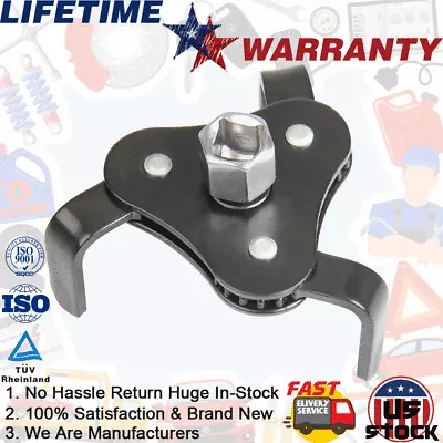 Universal Car Tool Two Way Oil Filter Wrench Full Adjustable W/3 Jaw Remover USA • $13.59