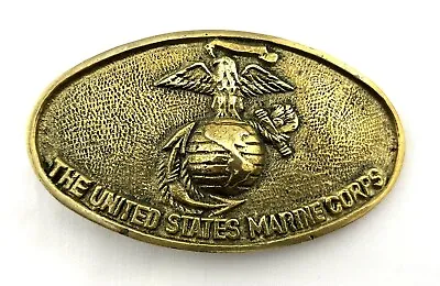 Vintage 1970’s United States Marine Corps Solid Brass Belt Buckle • $30