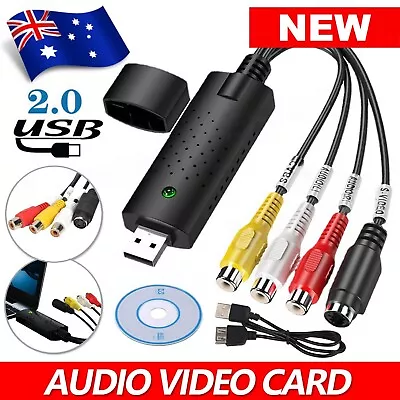 USB 2.0 Audio TV Video DVR To PC DVD VCR Converter Capture Card Recorder Cord • $19.99