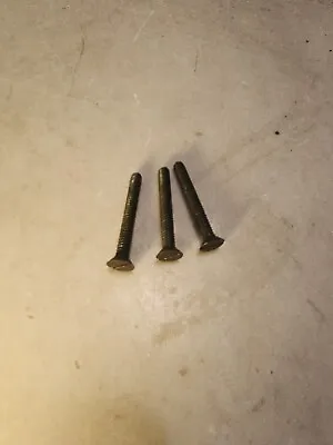 Antique Victor Victrola Tone Arm Mounting Screws EARLY COUNTERSUNK Dark Finish  • $20