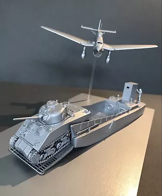 £12 • Buy Airfix Style Junkers 87 Stuka, LCM And Sherman Tank Built Model Kits