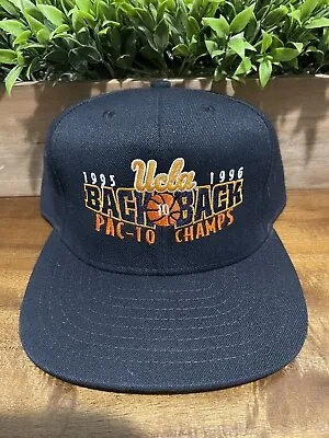 Vintage UCLA Bruins 1995-1996 Back To Back PAC 10 Champs Snapback Hat NEW • $59.99