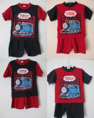 £5.99 • Buy Boys Blue & Red Thomas The Tank Engine Short Pyjamas  1-4 Years 100% Cotton