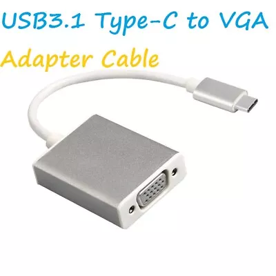 £3.98 • Buy USB-C Type C USB 3.1 Male To VGA 15 Pin Female Adapter Cable Lead For Macbook