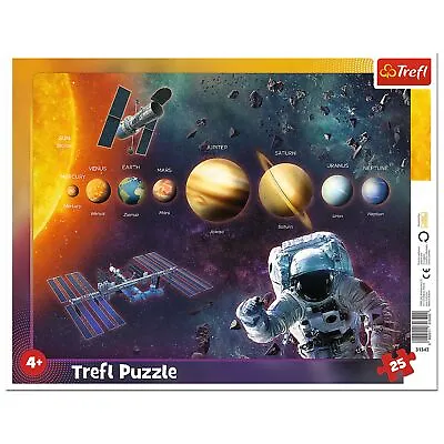 £7.19 • Buy Trefl 25 Piece Kids Infant Solar System Space Astronaut Frame Jigsaw Puzzle NEW