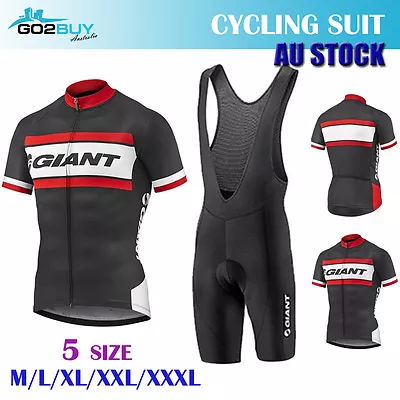 New Men Giant Bicycle Cycle Clothes Sleeve Shirt Jersey Short Pants Cycling Suit • $42.95