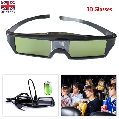 £16.29 • Buy Active Shutter 3D Glasses For DLP-Link Projector Optoma BenQ USB Rechargeable