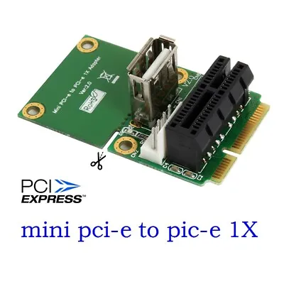 Mini PCI-E To PCI-E 1X Adapter Half Full Size For PCI-E To Mini PCIE Test Card • $13