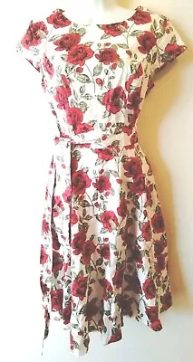 Dressy Star Vintage Style  Rose Dress Size Med Marilyn Monroe Style Used Once  • $39