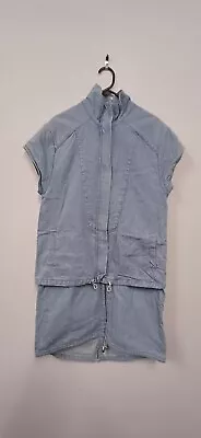 Ksubi / Tsubi Denim Dress Jacket Zip-up Elastic Ties Sz 12 • $20