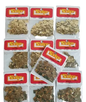 Vintage Sulyn Gold Square 10mm Sequins 10 Packages (1000 Pieces) New Old Stock  • $13.77