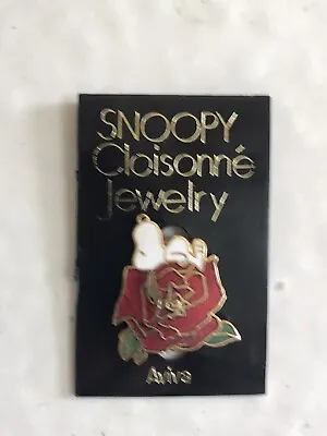 Vintage Aviva Snoopy Rose Lapel Pin • $12.95
