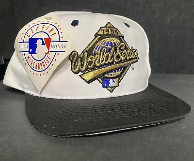 Vintage 90s  World Series SnapBack Hat Atlanta Braves VS Cleveland Indians READ • $32