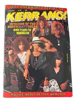 Vintage Kerrang! L Magazine #98 Ratt Ozzy Knebworth Report U2 Warlock Malice GUC • £8.10