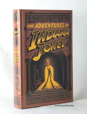 THE ADVENTURES OF INDIANA JONES 3 Novels Deluxe Bonded Leather Gilded NEW SEALED • $73.80