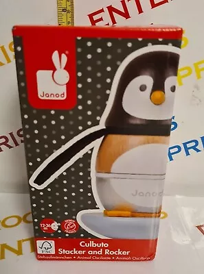 £12.99 • Buy Janod Penguin Stacker And Rocker Wooden Baby Toy 12-36m - NEW