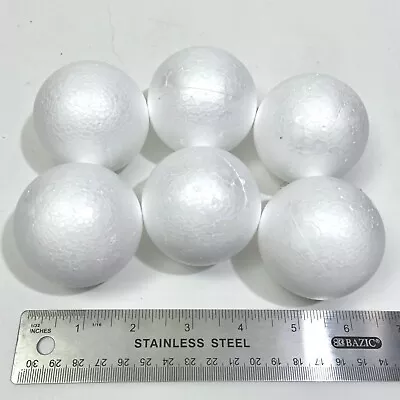 2.25” Foam Balls 6 Pcs Arts & Crafts Styro Forms Sphere School Project Xmas • $7.94