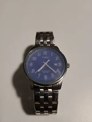 Timex Men’s Indiglo WR50M Watch  Metal Band • $45.50
