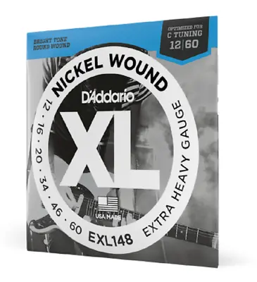 D'Addario EXL148 Electric Guitar Strings 12-60 Heavy Drop Tuning  • $8.79