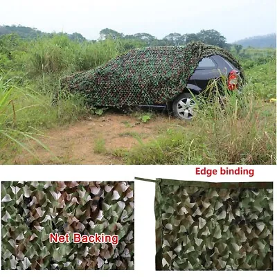 Woodland Camouflage Netting Military Camo Hunting Cover Net Backing 5 X 23 Feet • $25.99