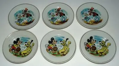 Ex! Disney 1958 6 Piece Multiple Character Lithographed China Plate Tea Set • $24.99