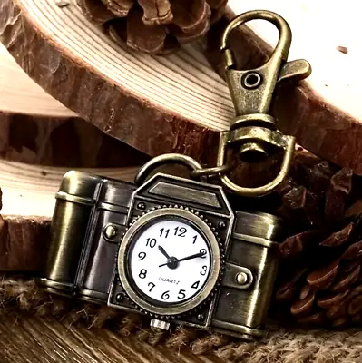 Vintage Camera Key Chain Creative Quartz Watch Trend Pendant Bag Accessories Gif • $25.98