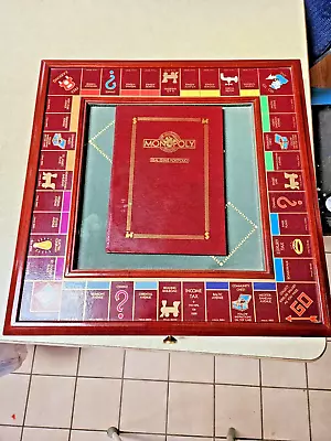 Franklin Mint Monopoly Collectors Edition Deluxe Wood Board Game Complete Drawer • $200