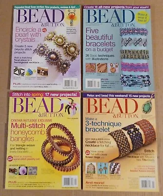 Bead & Button Magazines Lot Of 4 Beads Crafts Jewelry Bracelets Projects • $16