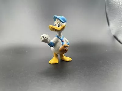 Vintage Disney Donald Duck Baseball Player Glove PVC Figure Applause Cake Topper • $9.95