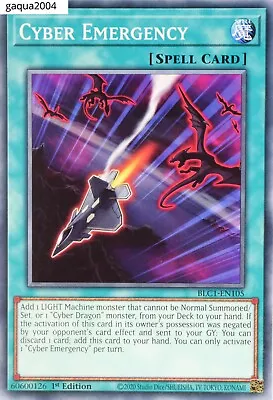 YuGiOh Cyber Emergency BLC1-EN105 Common 1st Edition • £0.99