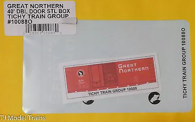 Tichy Train Group O #10088O Great Northern 40' DBL Door STL Box  (Decal) • $5.40