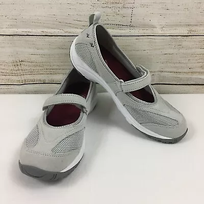 Merrell Mary Jane Ash Performance Footwear Gray Casual Suede Mesh Sneakers • $32