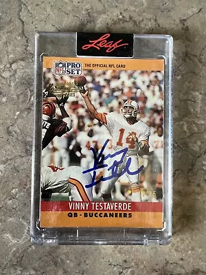 ‼️Vinny Testaverde 2023 Leaf Pro Set 1990 Autograph #/75 Tampa Bay Bucs Browns • $19.99