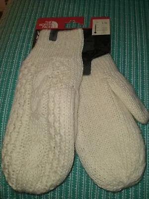 $35 • Buy The North Face Women's Cable Knit Mitt, TNF Vintage White Large /XLarge L/XL NWT