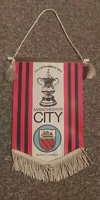 Rare Vintage Leicester V Manchester City FA Cup Winners 1969 Pennant • £12