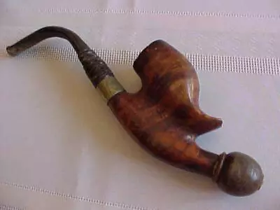 Vintage Estate WEIRD Carved Bowl Tobacco Smoking Pipe Interesting Features • $19.50
