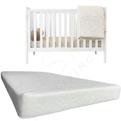 Baby Cot Bed Fibre Mattress Eco Breathable Quilted Waterproof Cot Mattress • £23.99
