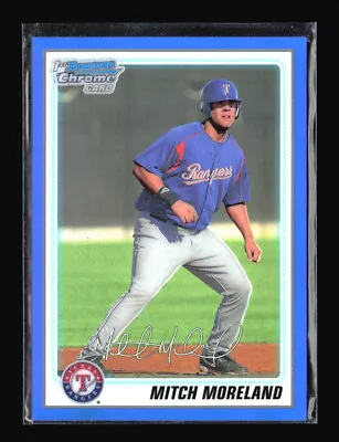 2010 Bowman Chrome Prospects Blue Refractors #BCP37 Mitch Moreland Texas Rangers • $4.83