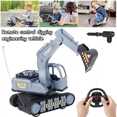 Excavator Toy Remote Control Excavator Toy For Kids 1:24 RC Crawler CrfXj • $24.09