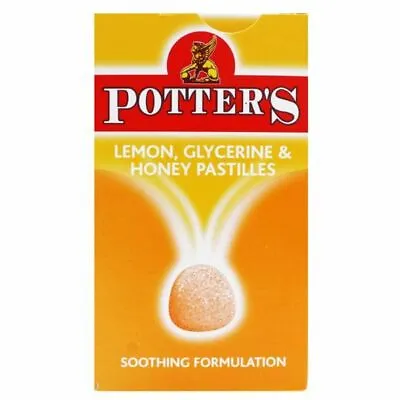 £4 • Buy Potters Pastilles - Lemon, Glycerine & Honey - 45g - Cough & Sore Throat Relief