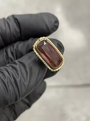 Antique Vintage Victorian Gold Filled Amethyst Pocket Watch Fob From Estate • $49.95