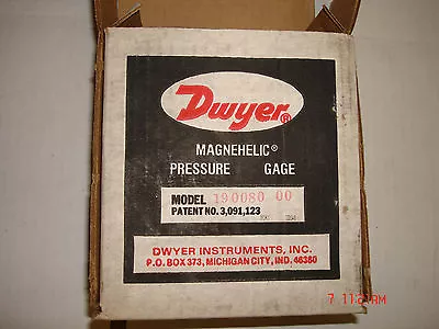 Dwyer Magnehelic Differential Pressure Guage Model 190080-00 • $22.50