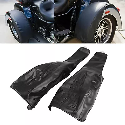 Black Motorcycle Flame Rear Fender Bra Fit For Harley Tri Glide Ultra FLHTCUTG • $54.13