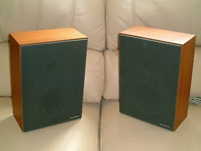 Rare VINTAGE 60s 70s SKANTIC/LUXOR SWEDEN 15W BOOKSHELF TEAK SPEAKERS • £29.99