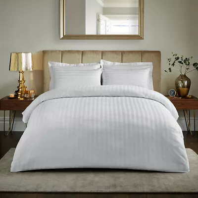 400TC 100% Egyptian Cotton Stripe Stripe Bedding Set Duvet Cover & Pillow Case • £23.99