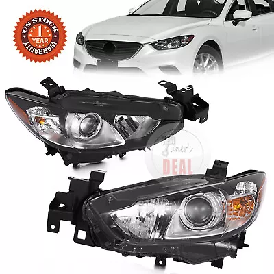 Pair Halogen Type Projector Headlights Headlamps Assembly For 2014-2017 Mazda 6 • $154.95