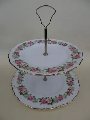 Colclough Vintage Bone China  Enchantment  2 Tier Cake Stand. • £17.50