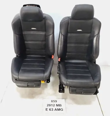 ✅ 2012 OEM Mercedes W212 E63 AMG Front Left Right Dynamic Seat Black Leather Set • $651