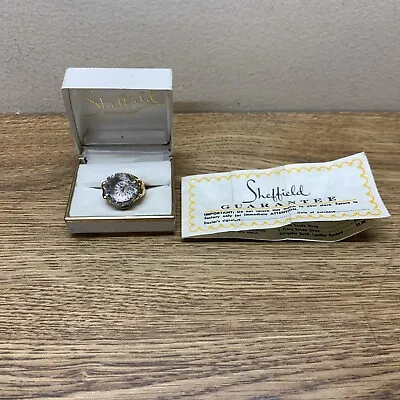 Sheffield Woman Facet Crystal Swiss Made Ring Watch With Orig.Box And Guarantee • $108.62